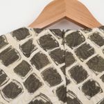 Pauw Amsterdam Structured Dress Metallic Snake Print Architectural Career Size 4 Green Photo 6