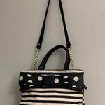 Betsey Johnson woman black and white striped shoulder/crossbody bag Photo 3