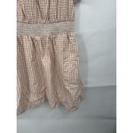 J. Crew Smocked Puff Sleeve Dress Women Medium Peach Gingham‎ Milk Maid Peasant Photo 9
