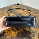 Gucci Vintage  Black Leather Flap Chain Shoulder Handbag Evening Bag Authentic Photo 11