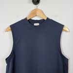 Pact Women’s Organic Airplane Mock Neck Shell in Navy Blue Size L Photo 4
