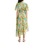 Mille Resort & Travel Helena Asymmetrical Hem Wrap Dress Multicolor Floral XXS Green Photo 1
