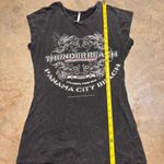 Thunder Beach Panama Biker Tee women’s Short Sleeve Black Motorcycle Harley Sz M Size M Photo 3