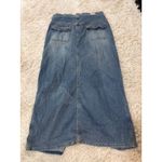 Vintage y2k Levi Strauss Signature Womens Denim Maxi Skirt Button Fly Slit Sz 10 Blue Photo 6