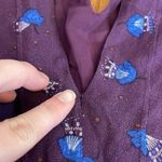 Free People FP Teagan Dress Purple Blue Long Flare Sleeve Cutout Mini Fit Flare Photo 5