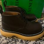 Bottega Veneta ‘The Bounce’ platform Ankle Boots Ebony Brown size 38.5 Photo 3