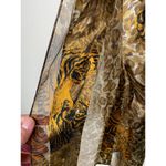 Tiger Stripe Chiffon Leopard Neck Wrap Scarf Womans Beautiful Sheer 13"W X 60"L Brown Photo 2