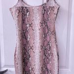 Cherry Mellow Pink Snake Print Dress Photo 1