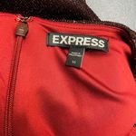 EXPRESS Dark Red Glitter Bodycon Dress Photo 7