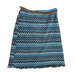 Xhilaration Vintage Y2K Blue and brown chevron knit skirt with a faux leather belted waist🔥 Photo 1