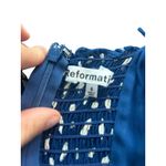 Reformation  Juliette Moray Blue Midi Dress Spaghetti Strap Sweetheart Neckline Photo 10