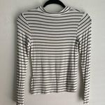 Lulus Striped Long Sleeve Top White Photo 2