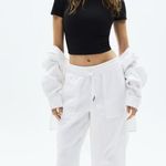 Athleta White Linen Pants Photo 0
