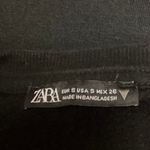 ZARA  Women's Black Puff Long Sleeve Crew Neck Pullover Sweater Top Size S Photo 2