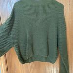 H&M Cropped Green Knit Sweater Photo 0