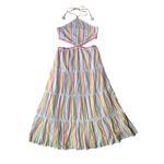 Aerie Striped Cut Out Halter Maxi Dress Photo 5