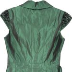 Kay Unger Vintage Beaded Silk Cocktail Dress Emerald Green Size 8 Feminine Photo 6