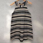 Judith March  the Little Jacquard High Neck Shift Dress in Black Sz‎ L Photo 3