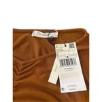 Mango MNG top ruched front with lettuce leaf hem sz Large NWT Photo 2