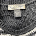 St. John  Sport Striped Short‎ Sleeve Sweater in Black & White Size US XS Photo 9