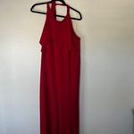 Bebe NWT Red Halter Ruffle Neck Jumpsuit sz 3x Photo 3
