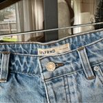GRLFRND  Eliana High Rise Cut Off shorts denim light wash jeans newport distress Photo 4