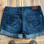 EXPRESS Jean shorts size 0 Low Rise Cut off Cuffed Denim Blue Womens Summer Photo 2