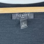 Talbots  Plus Black‎ Sleeveless Knit Midi Dress Size X Side Tie Comfort Stretch Photo 4
