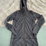Lululemon  Stride Jacket II Heathered Black Size 8
Gold Zipper Photo 0
