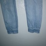 GoGo Jeans USA 30x26 13J High Wash Light Wash Y2K Pull On Distressed Jogger Jean Blue Size 30 Photo 2