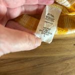 W5  Yellow and White Stripe Buttoned Tie Front Tank Top L Photo 5