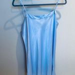 Cabernet Sleepwear Slip Dress Satin Lingerie Blue Sleeveless Size L Size L Photo 0