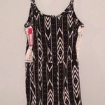 Xhilaration NWT Black White Tribal Aztec Romper Crochet Panel Photo 3