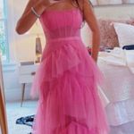 Corset Tulle Dress Pink Size 2 Photo 0