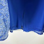 Susan Graver Pull On Skort Womens Large Blue Geometric Print Tennis Golf Resort Photo 3