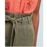 Anthropologie By  Blythe Wide-Leg Cropped Pants In Moss Green Size: 6 (Small) Photo 1