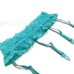 Victoria's Secret Victoria’s Secret Turquoise Lace Garter Belt with Adjustable Straps Photo 2