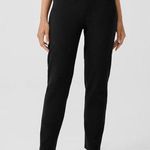 Eileen Fisher Stretch Ponte Pants, womens small black slim fit side zip bottoms Photo 0