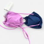 l*space L* Freddie keyhole colorblock purple blue halter bikini top medium new Photo 3
