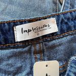 Impressions distressed denim button up shirts Nwt size medium Photo 3