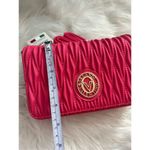 Valentino Orlandi Pink Quilted Crossbody Vegan Leather Purse Barbiecore Pink Photo 6