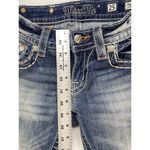 Miss Me Jeans Womens Sz 25 cuffed capri Denim Embellished Fleur de lis Pockets Photo 4