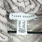 Susan Graver Lightweight Stretch Lace Open Front Cardigan Women's Size 1X Taupe Photo 3