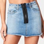 Carmar Denim Mini Zip Front Denim Skirt Photo 0