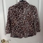 Leopard Print Women's Jacket crescent, and Willow size medium Brown Photo 4