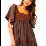 Free People Easy to Love Bubble Mini Dress size XL perfect for Fall Photo 0