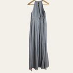 Jenny Packham Platinum Gray Chiffon Jeweled Sleeveless Halter Dress Size 10 NWT Photo 5