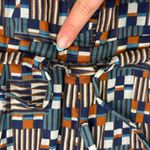 Isabel Marant  Etoile Blue Orange White Geometric Tank Button Jumpsuit sz 36 / 6 Photo 8