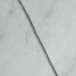 Chico's Silver Tone Box Chain with Hammered Metal Rhinestone Pendant Necklace Photo 9