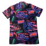 Sole Society Surf Society Shirt Button Up Hotel California Neon Casino Medium Vegas Photo 1